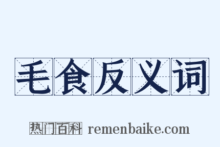 毛食反义词是什么意思的图片
